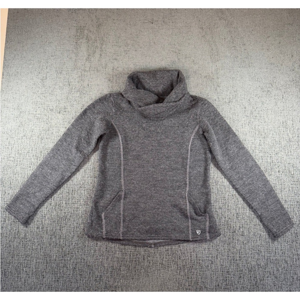 Kuhl Womens Cowl Neck Sweater Heathered Gray Long Sleeve Pullover Size S